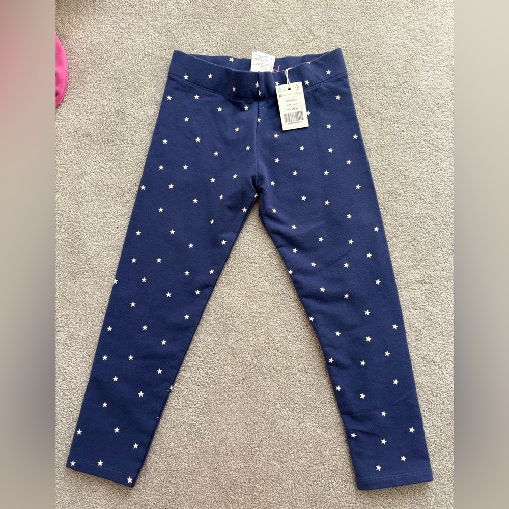 Mini Boden Navy Star Print Leggings